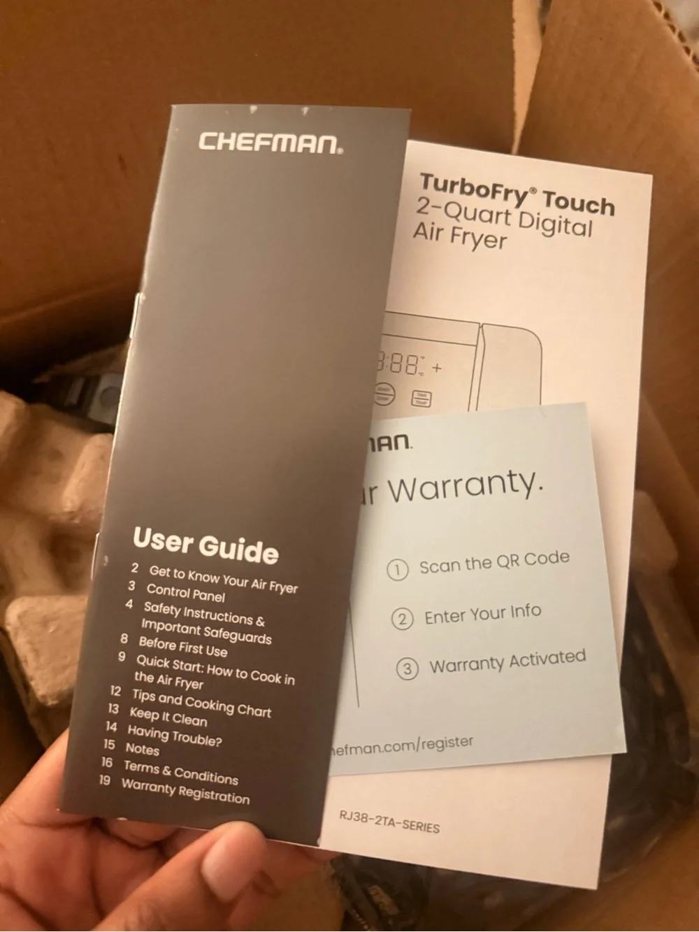Chefman TurboFry Touch 2 Qt. Digital Air Fryer - Black